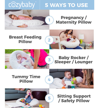 5-in-1 Pregnancy, Breast Feeding & Baby Pillow