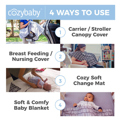CozyBaby 4-in-1 Carseat Canopy & Nursing Cover